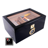 Cigar Star Black Showcase 3.0 Glass Top 125ct Humidor